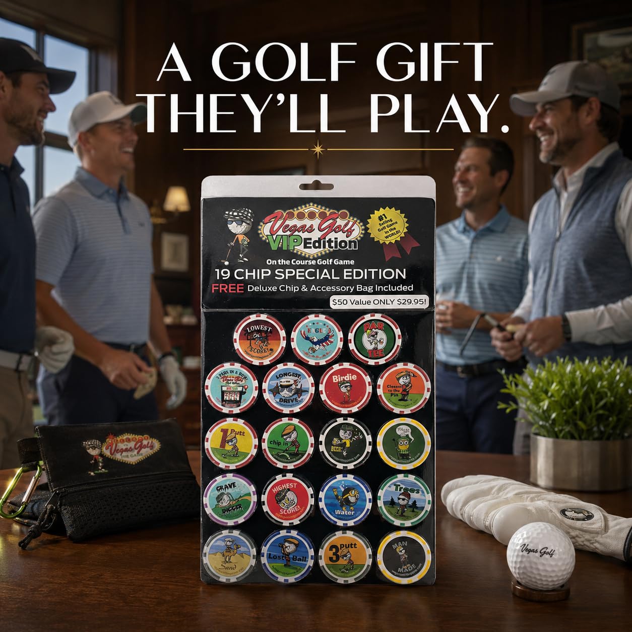 Amazon.com : Vegas Golf On-Course Poker Chip Golf Game, VIP